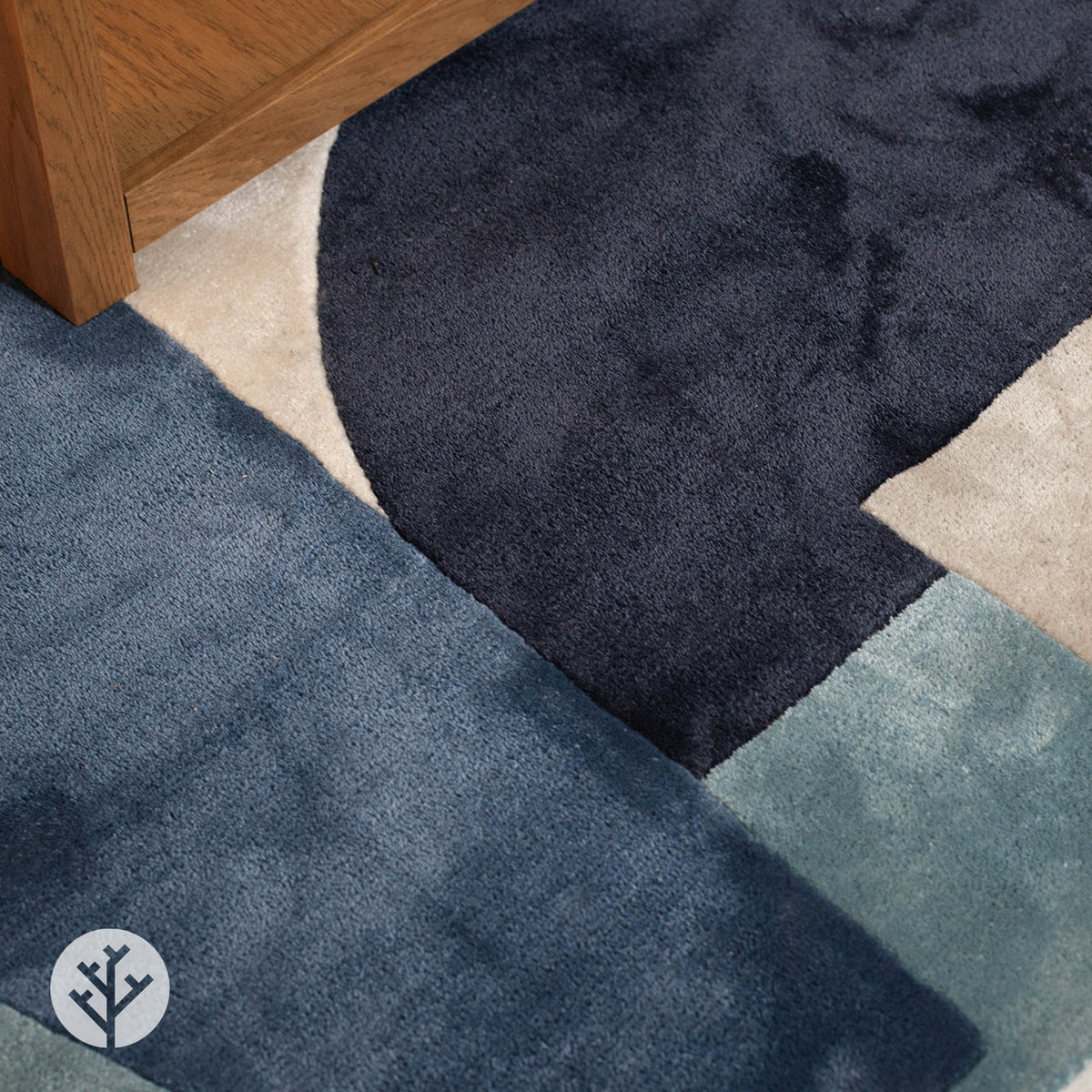 Retro Blue Element Luxury Rug | WVH®