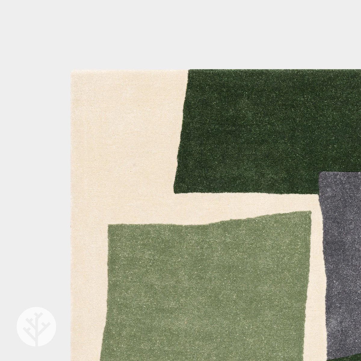 Retro Green Papercut Luxury Rug | WVH®