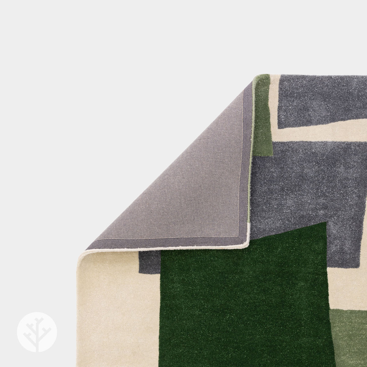 Retro Green Papercut Luxury Rug | WVH®