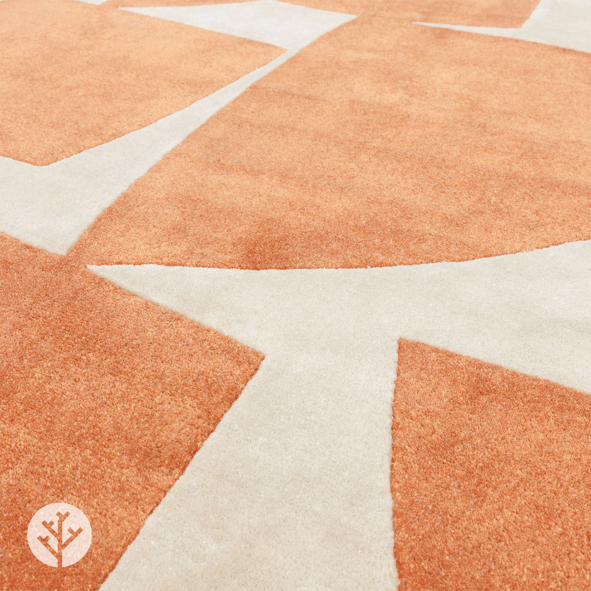 Retro Orange Kite Luxury Rug | WVH®