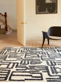 Shape Blue Script Luxury Rug | WVH®