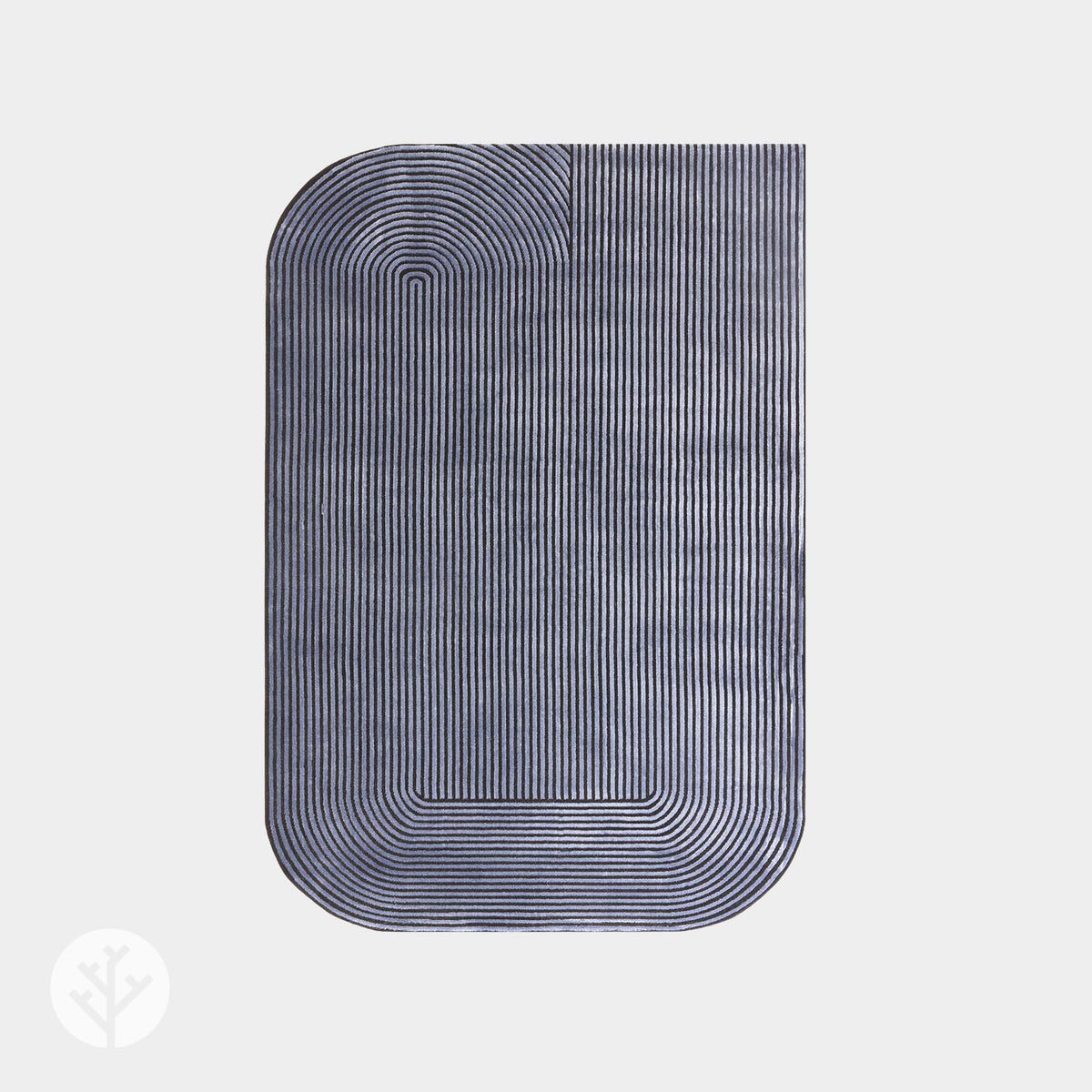 Urban Shape Black and Navy Luxury Rug | WVH®