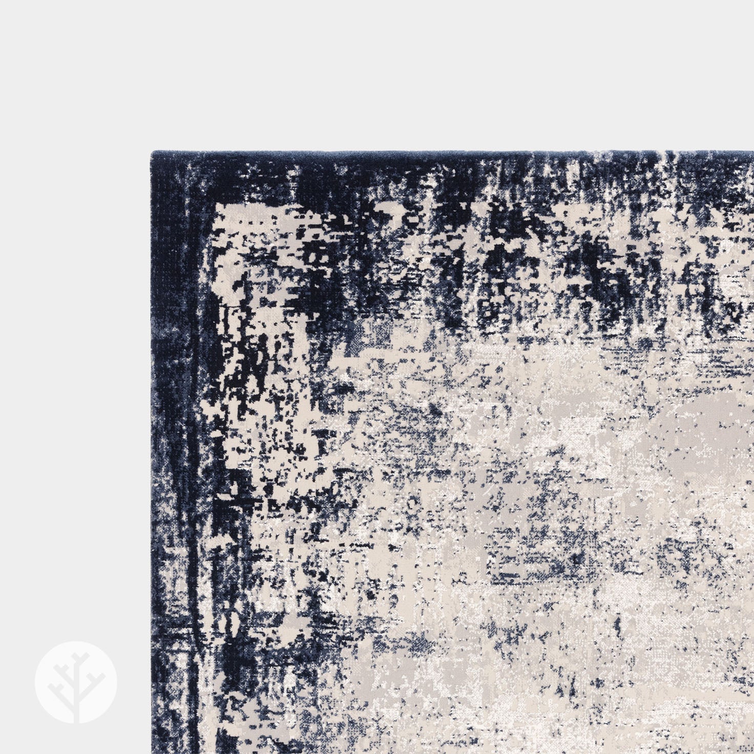 Urban Navy Border Luxury Rug | WVH®