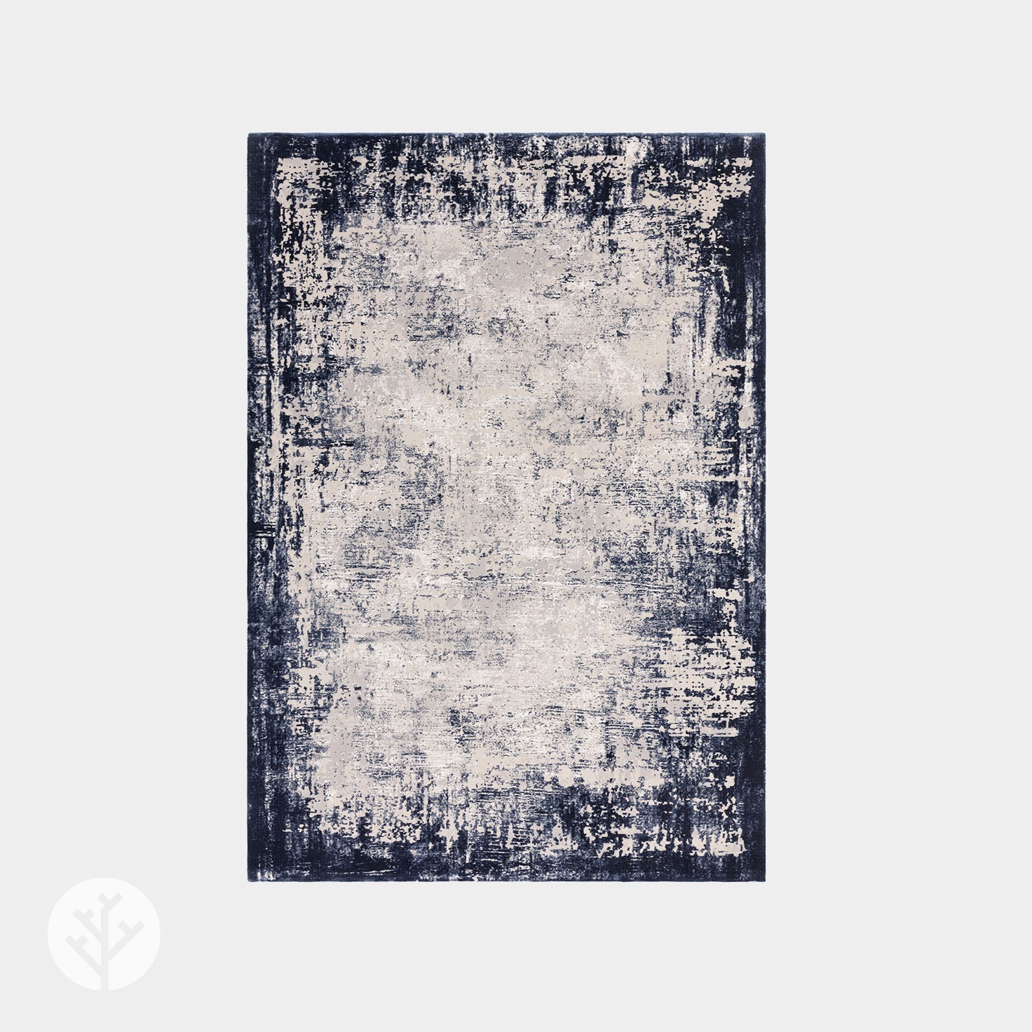 Urban Navy Border Luxury Rug | WVH®