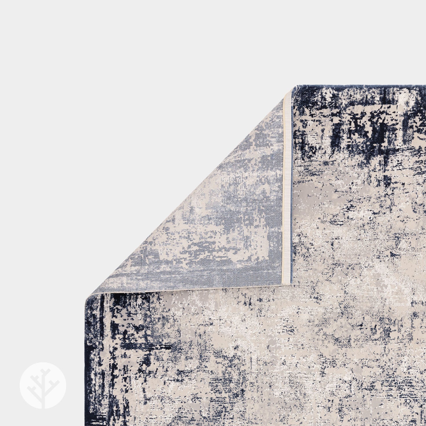 Urban Navy Border Luxury Rug | WVH®