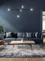 Urban Navy Border Luxury Rug | WVH®