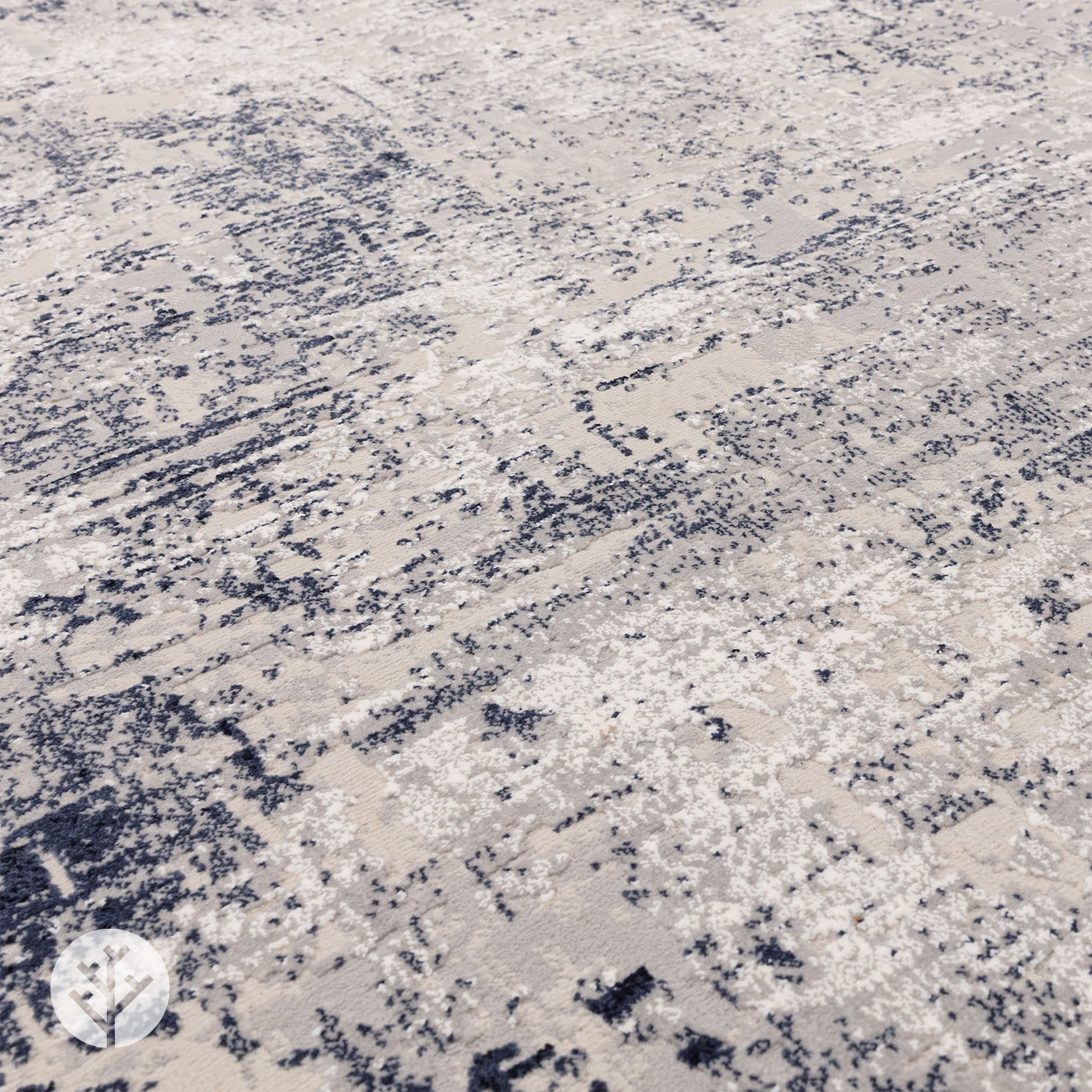 Urban Navy Border Luxury Rug | WVH®