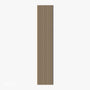 Rectangular mat slat wood wall panel with black felt backing on a white background
