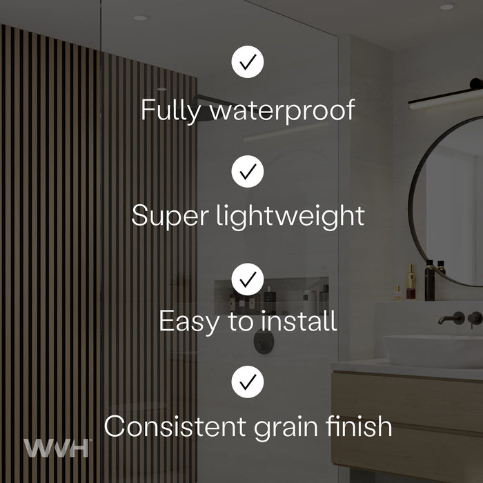 Acupanel® Hydro Oak Waterproof Wall Panels