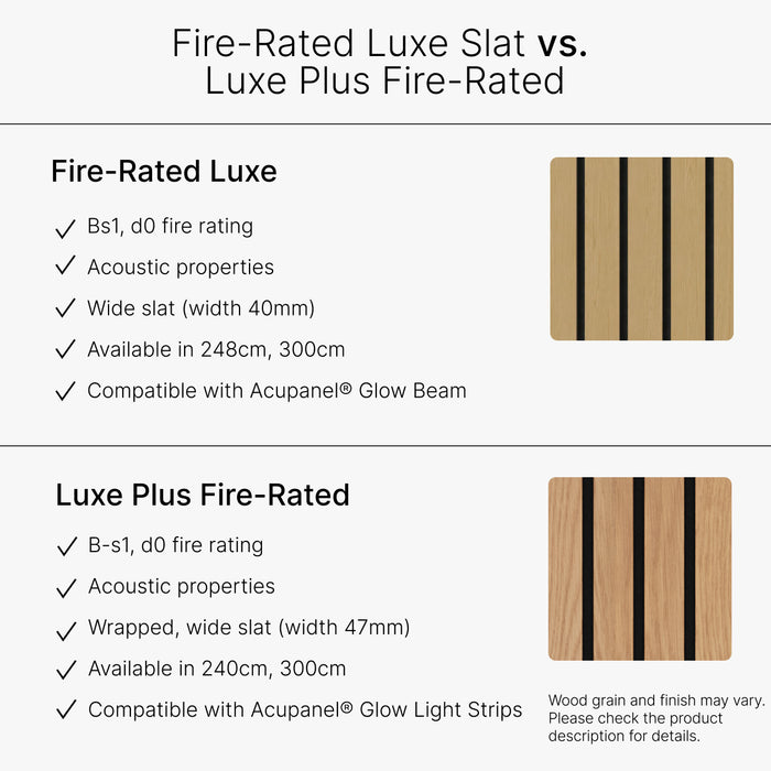 Acupanel® Luxe Plus Oak Fire-Rated Acoustic Wood Wall Panels