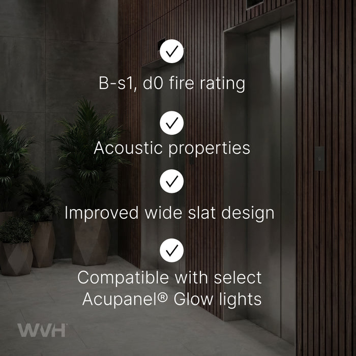 Acupanel® Luxe Plus Oak Fire-Rated Acoustic Wood Wall Panels