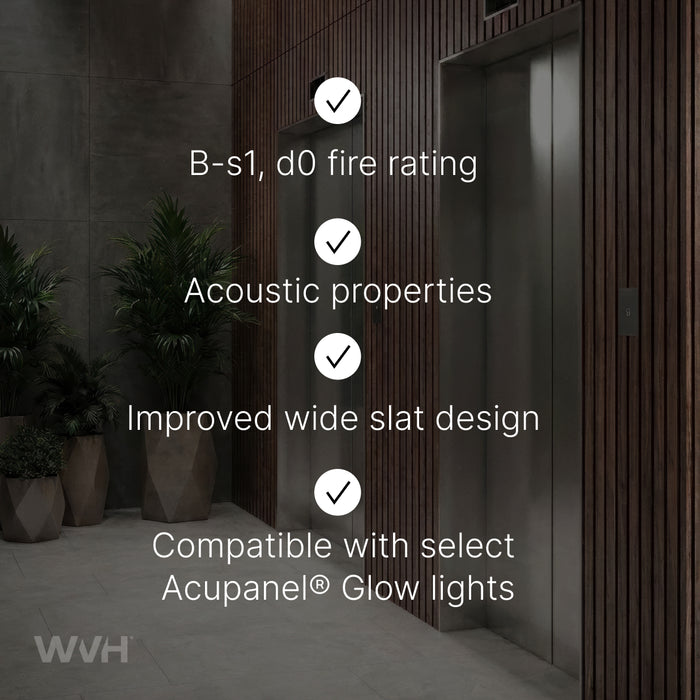 Acupanel® Luxe Plus Walnut Fire-Rated Acoustic Wood Wall Panels
