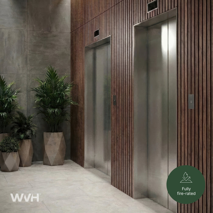 Acupanel® Luxe Plus Walnut Fire-Rated Acoustic Wood Wall Panels