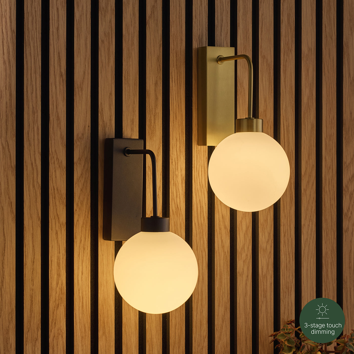 Acupanel® Glow Orb Wall-Mounted Rechargeable Lighting