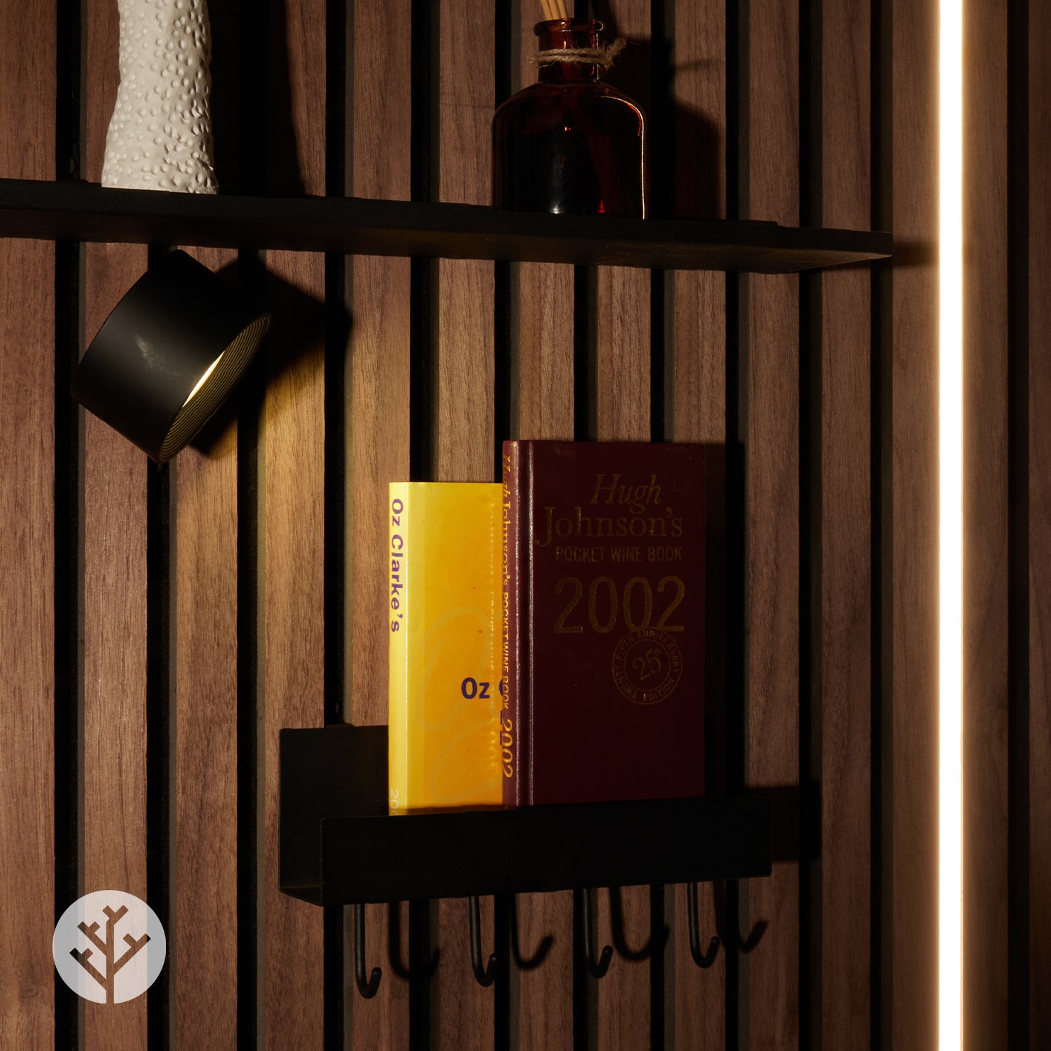 Shelf With Four Hooks | Panel Accessories by Acupanel®