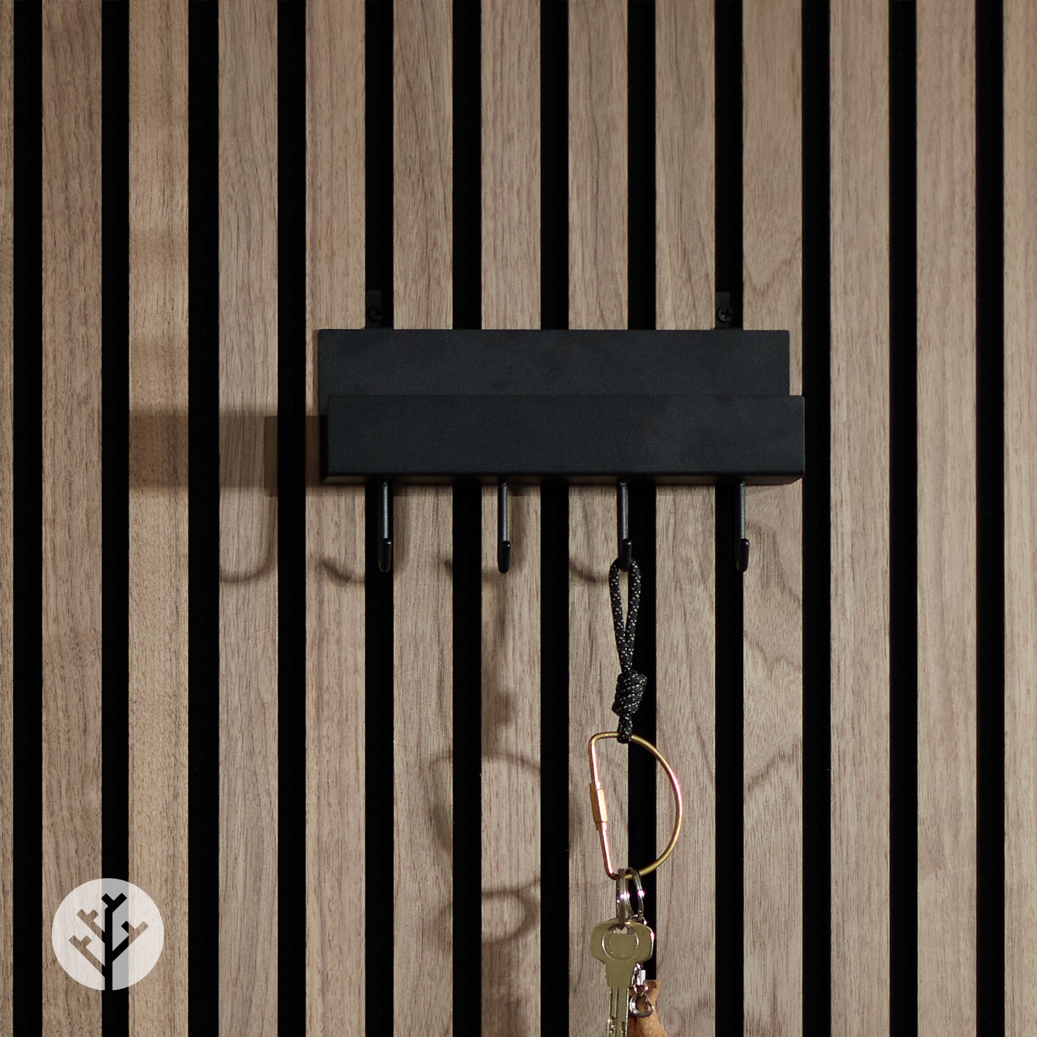 Shelf With Four Hooks | Panel Accessories by Acupanel®
