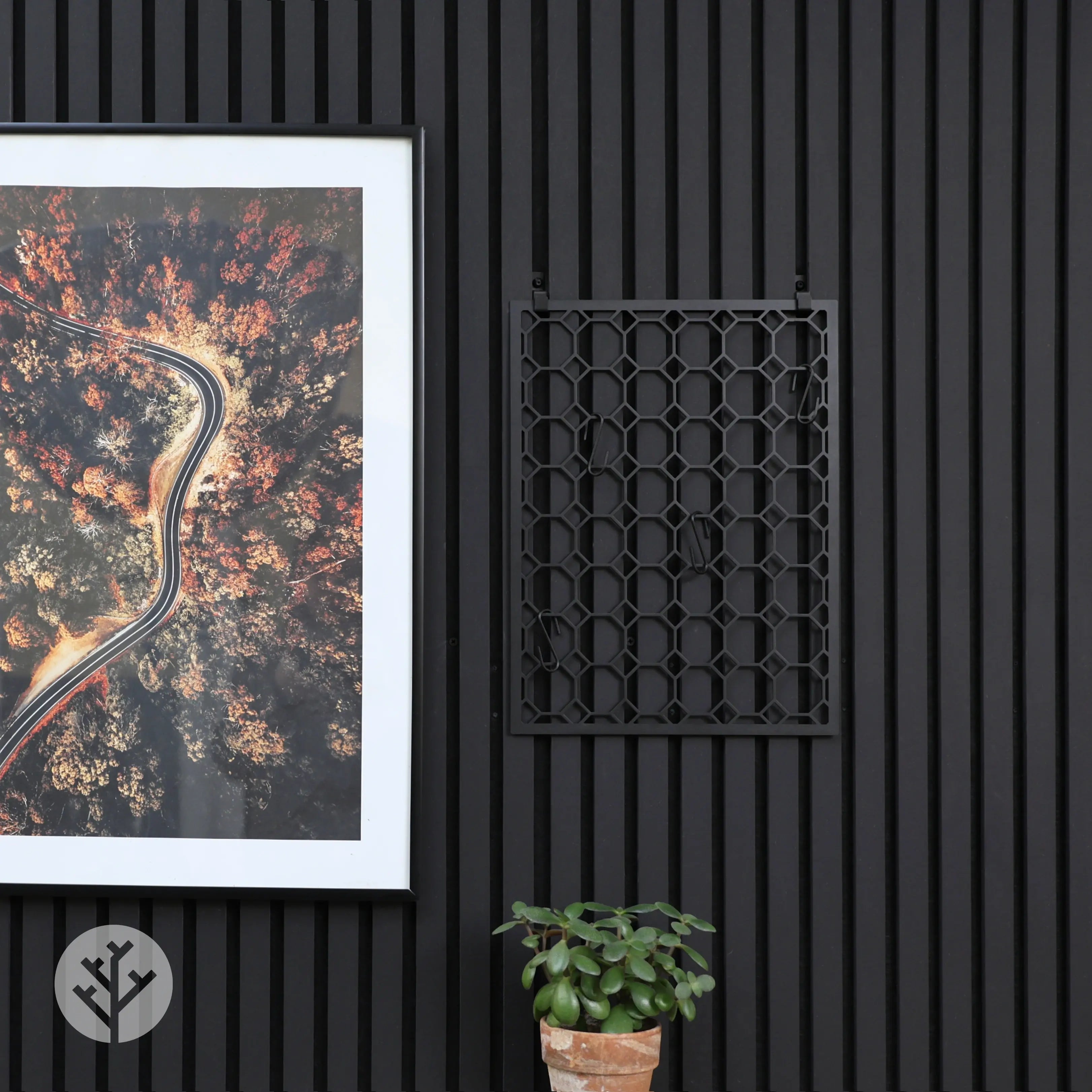 Storage Grid with Four Hooks | Panel Accessories by Acupanel®