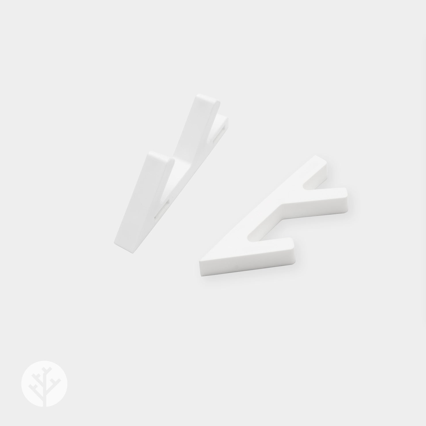 White 3D Hook (2pk) | Panel Accessories by Acupanel®