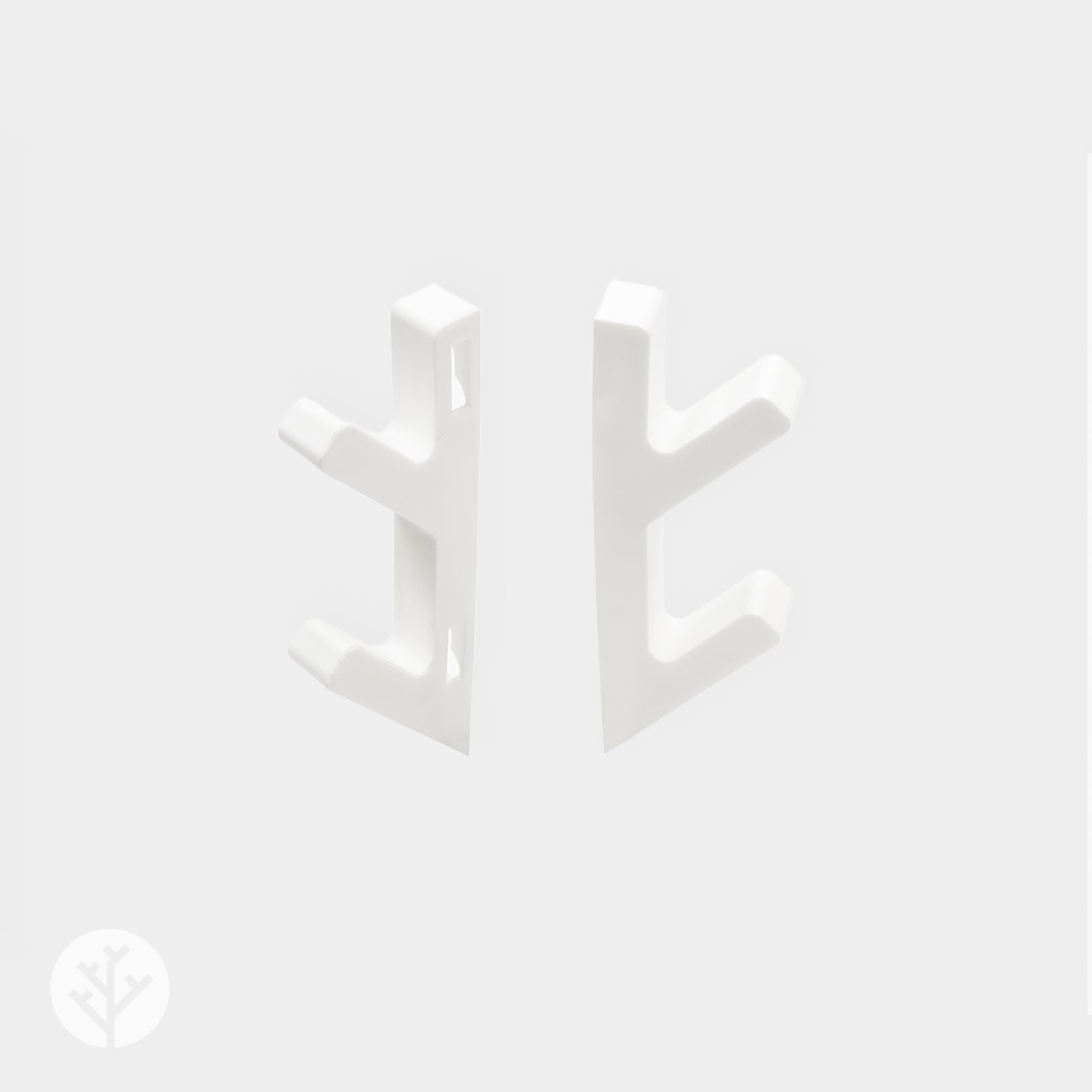 White 3D Hook (2pk) | Panel Accessories by Acupanel®