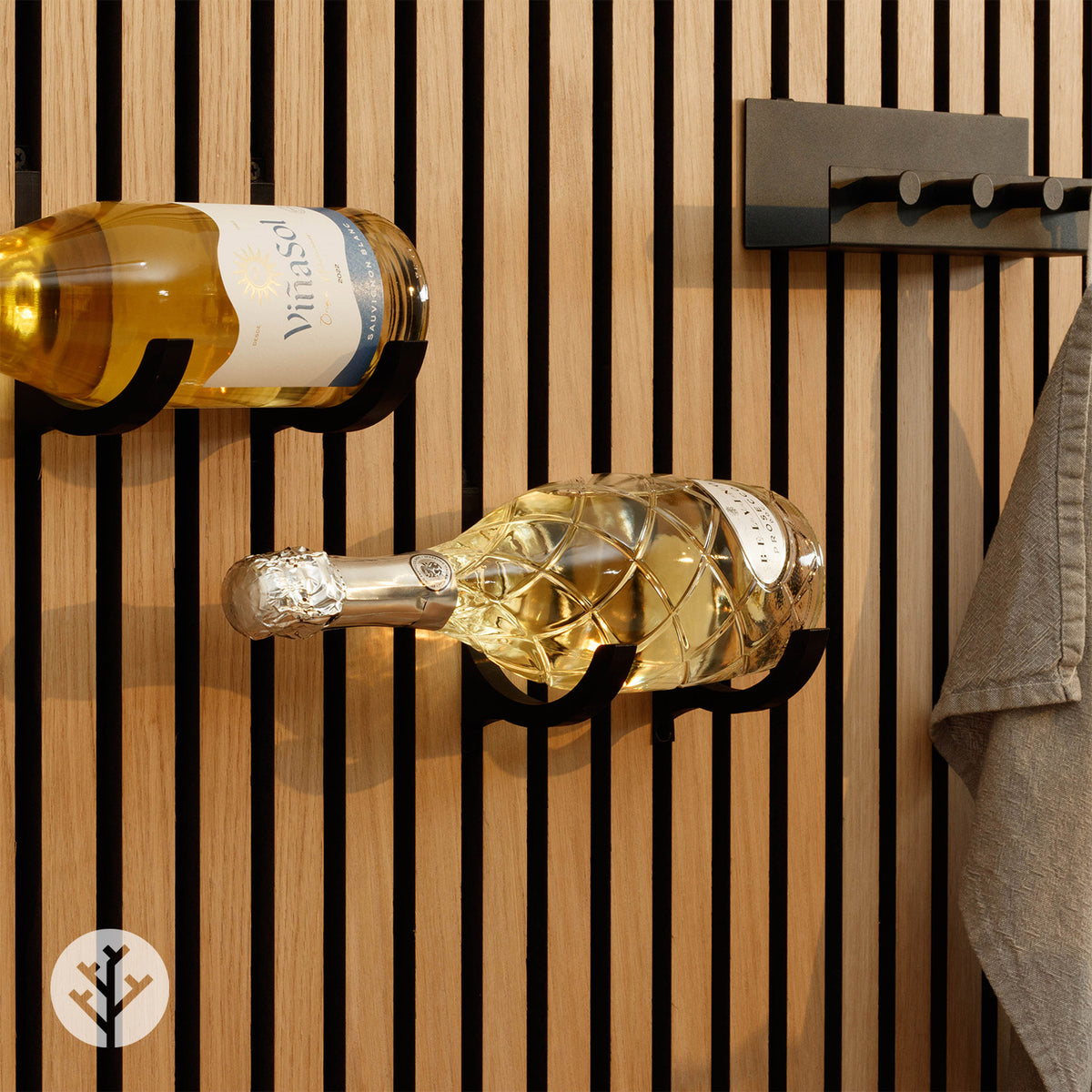 Black Wine Rack (2pc) Panel Accessories by Acupanel®