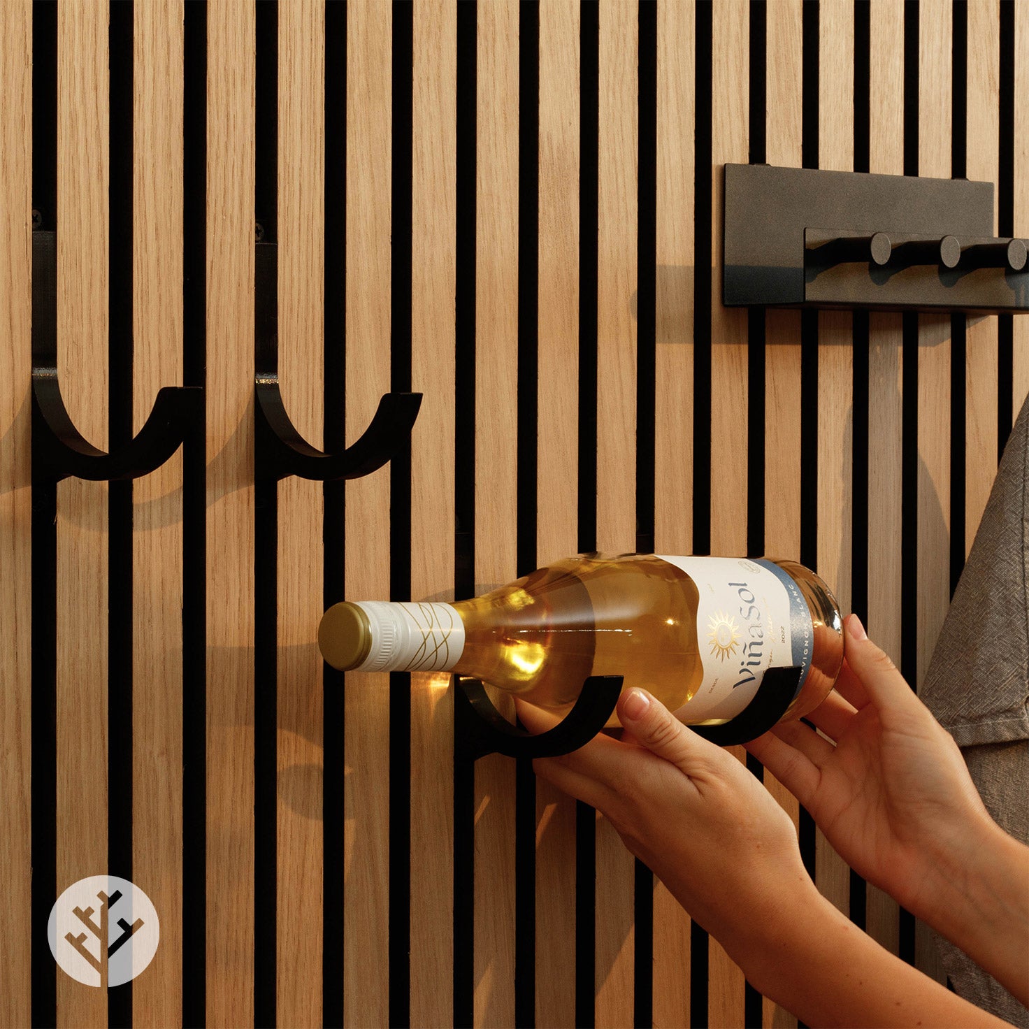 Black Wine Rack (2pc) | Panel Accessories by Acupanel®
