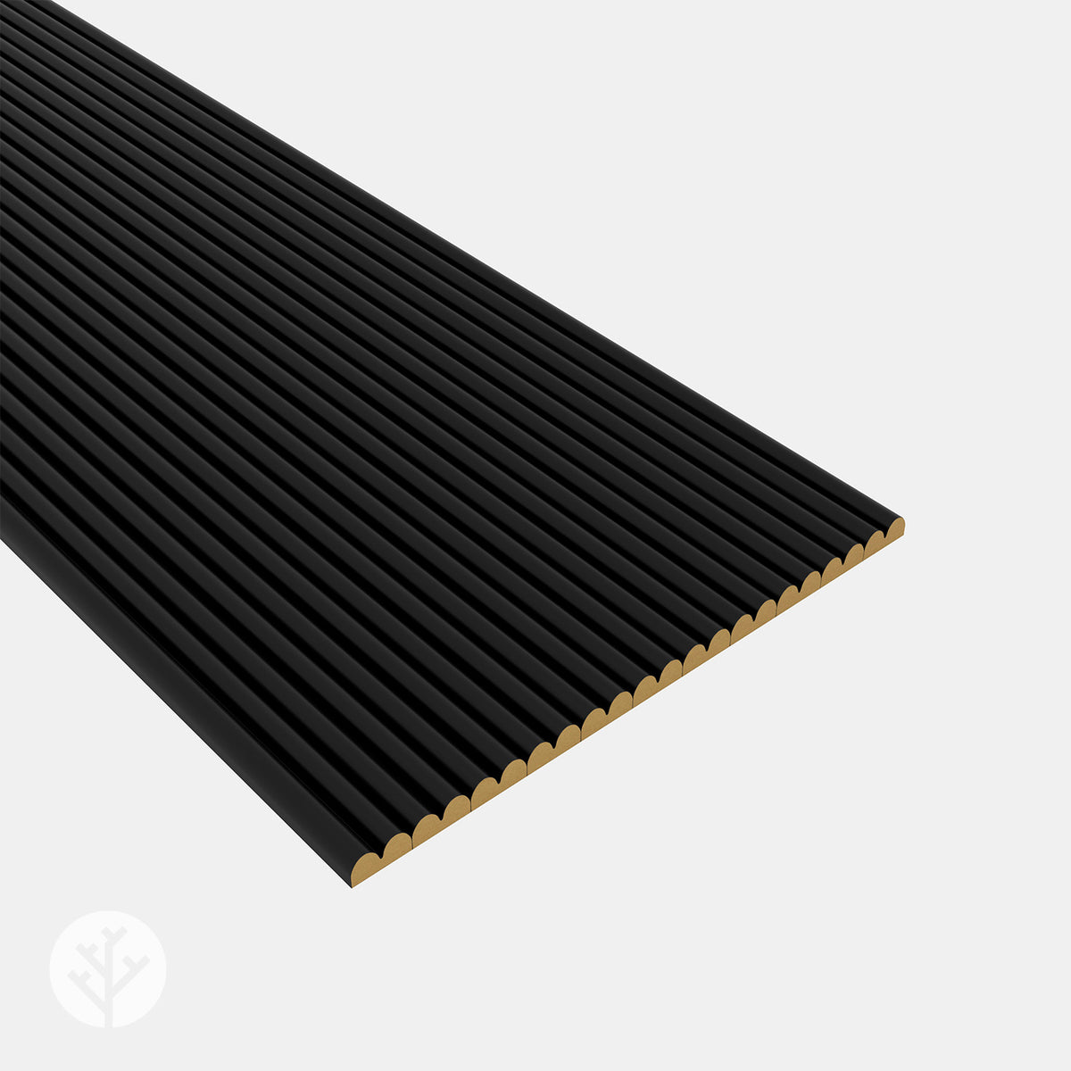 Flutto® Black Mini-Ridge Flexible Tambour Wood Panels