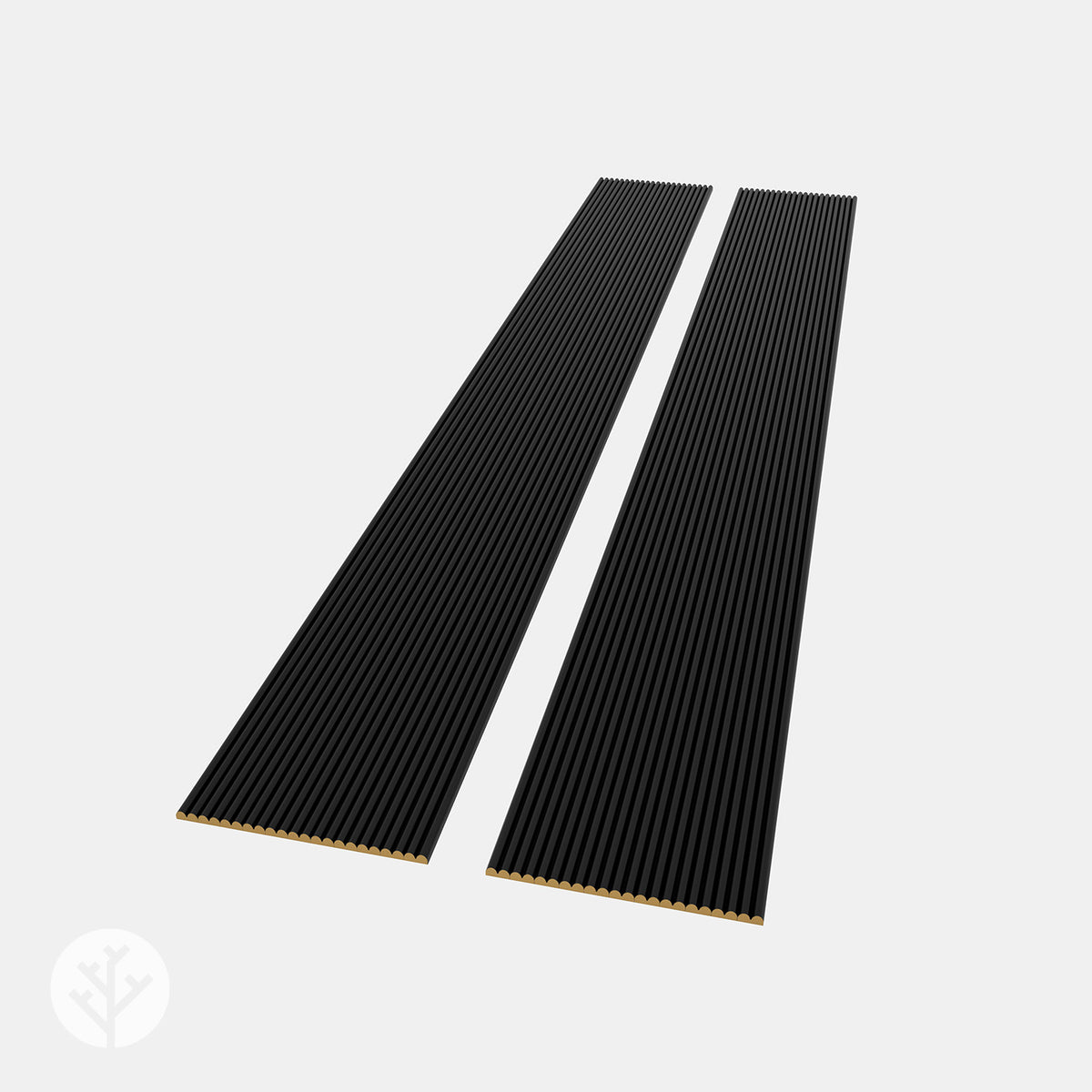 Flutto® Black Mini-Ridge Flexible Tambour Wood Panels
