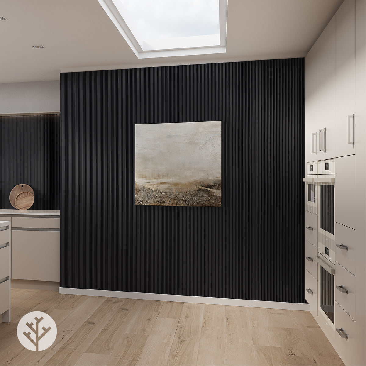 Flutto® Black Mini-Ridge Flexible Tambour Wood Panels