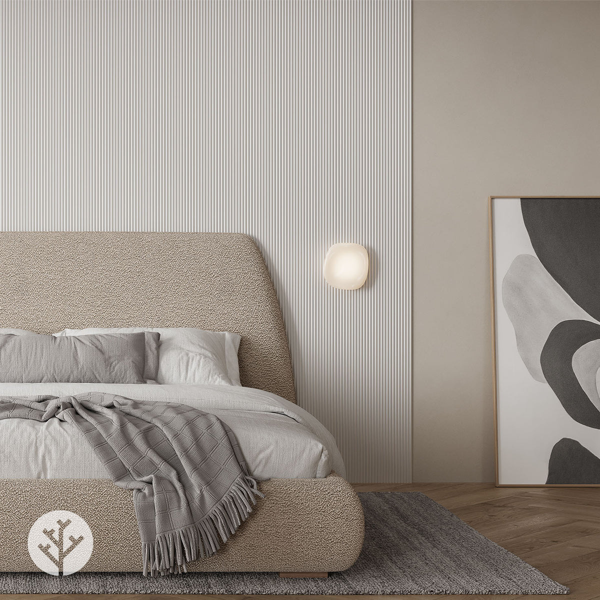 Flutto® White Mini-Ridge Flexible Tambour Wood Panels