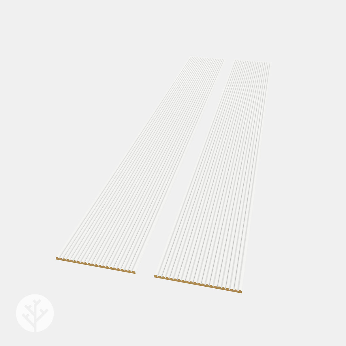 Flutto® White Mini-Ridge Flexible Tambour Wood Panels