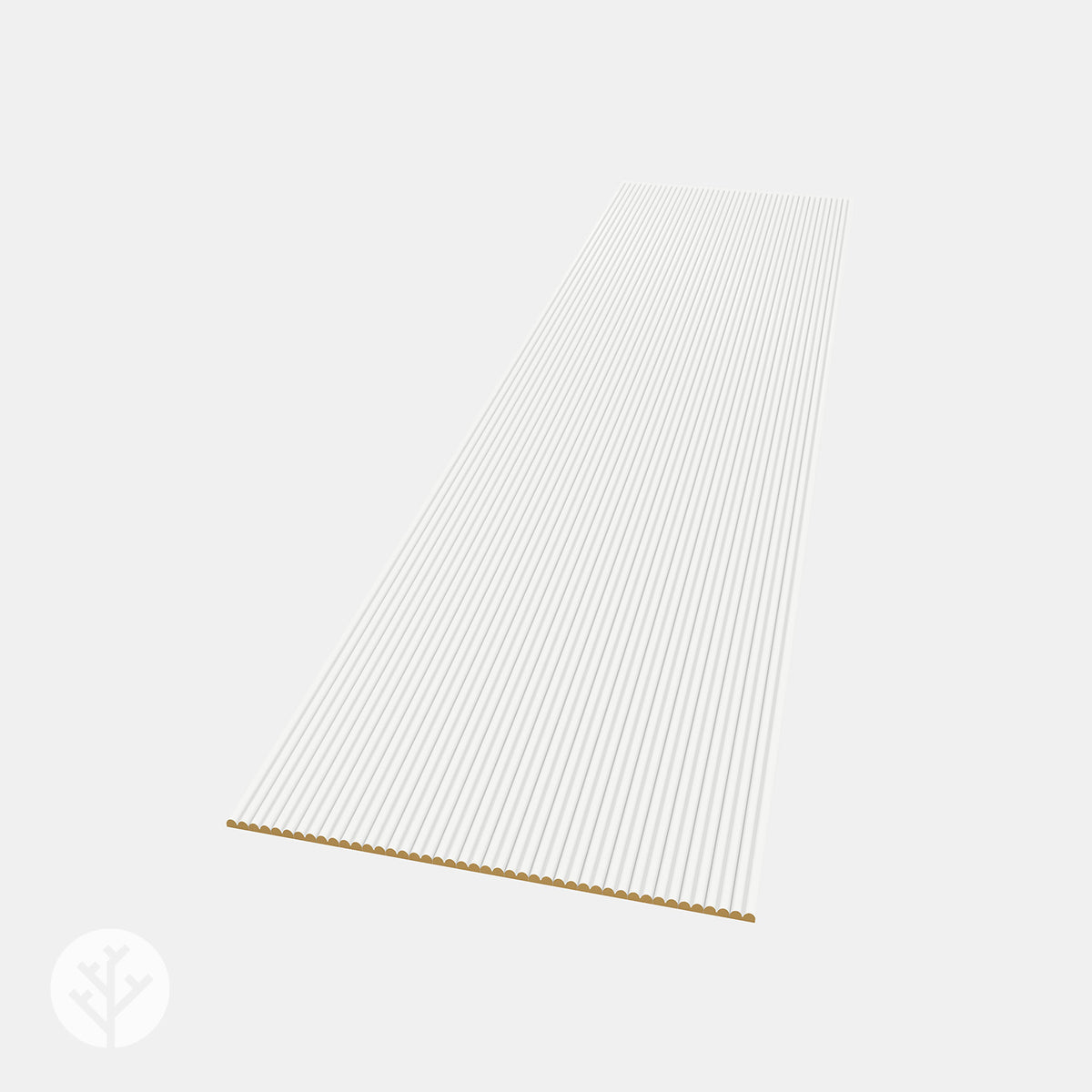 Flutto® White Mini-Ridge Flexible Tambour Wood Panels