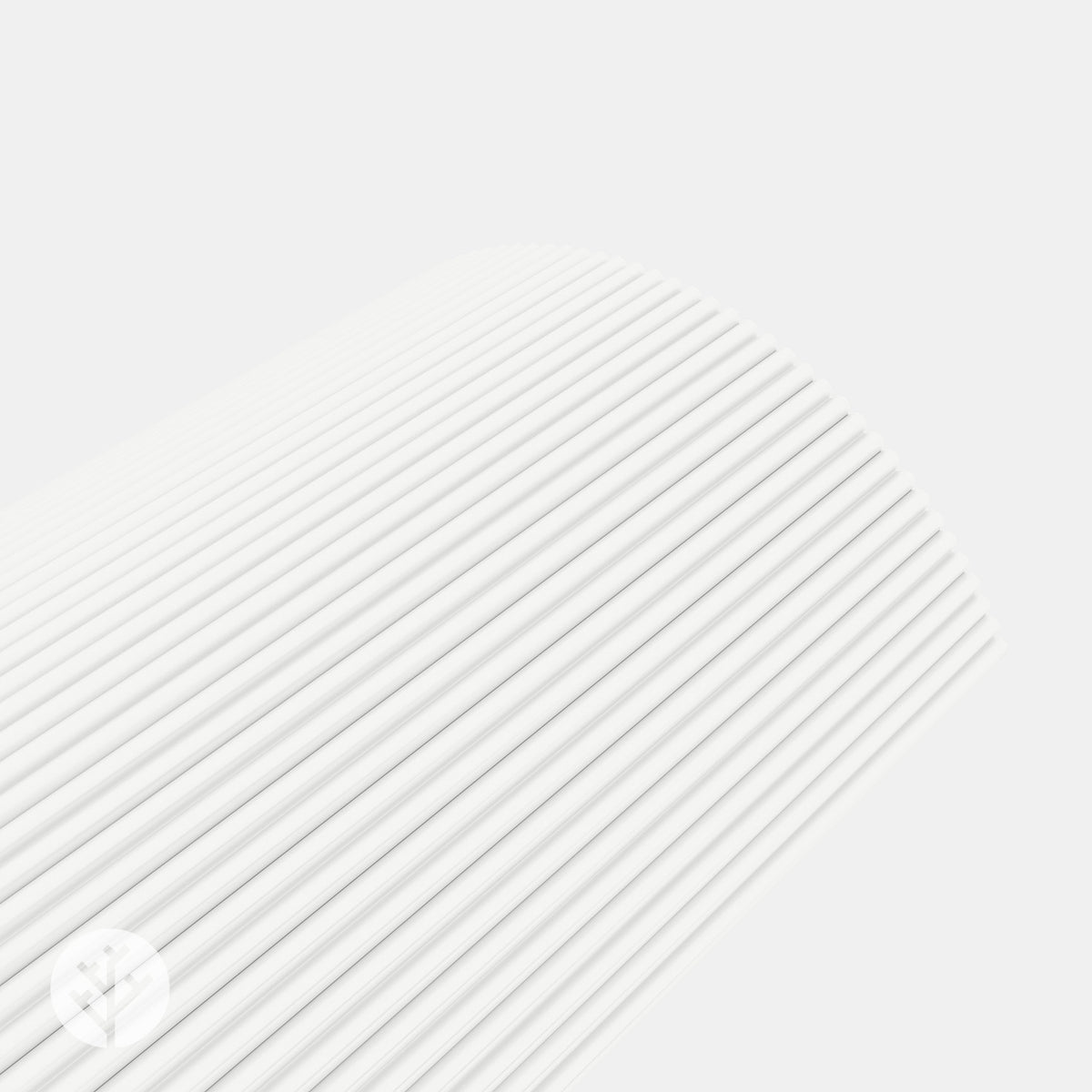 Flutto® White Mini-Ridge Flexible Tambour Wood Panels