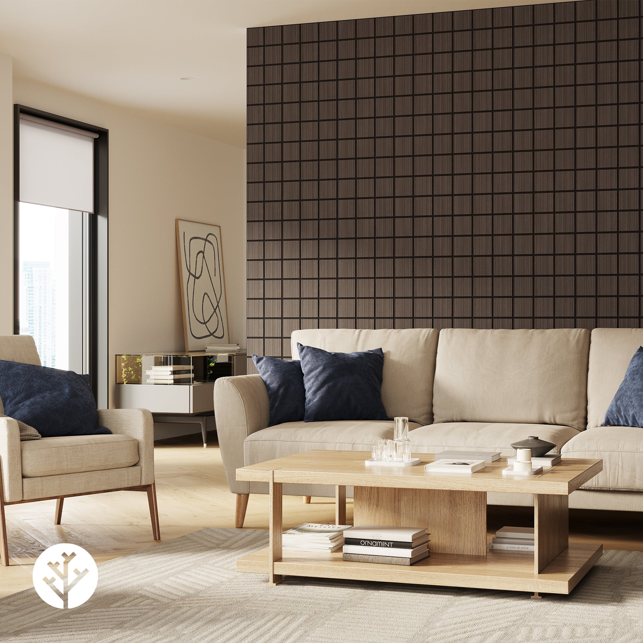 Geo-Lite® Check Geometric Wall Panels