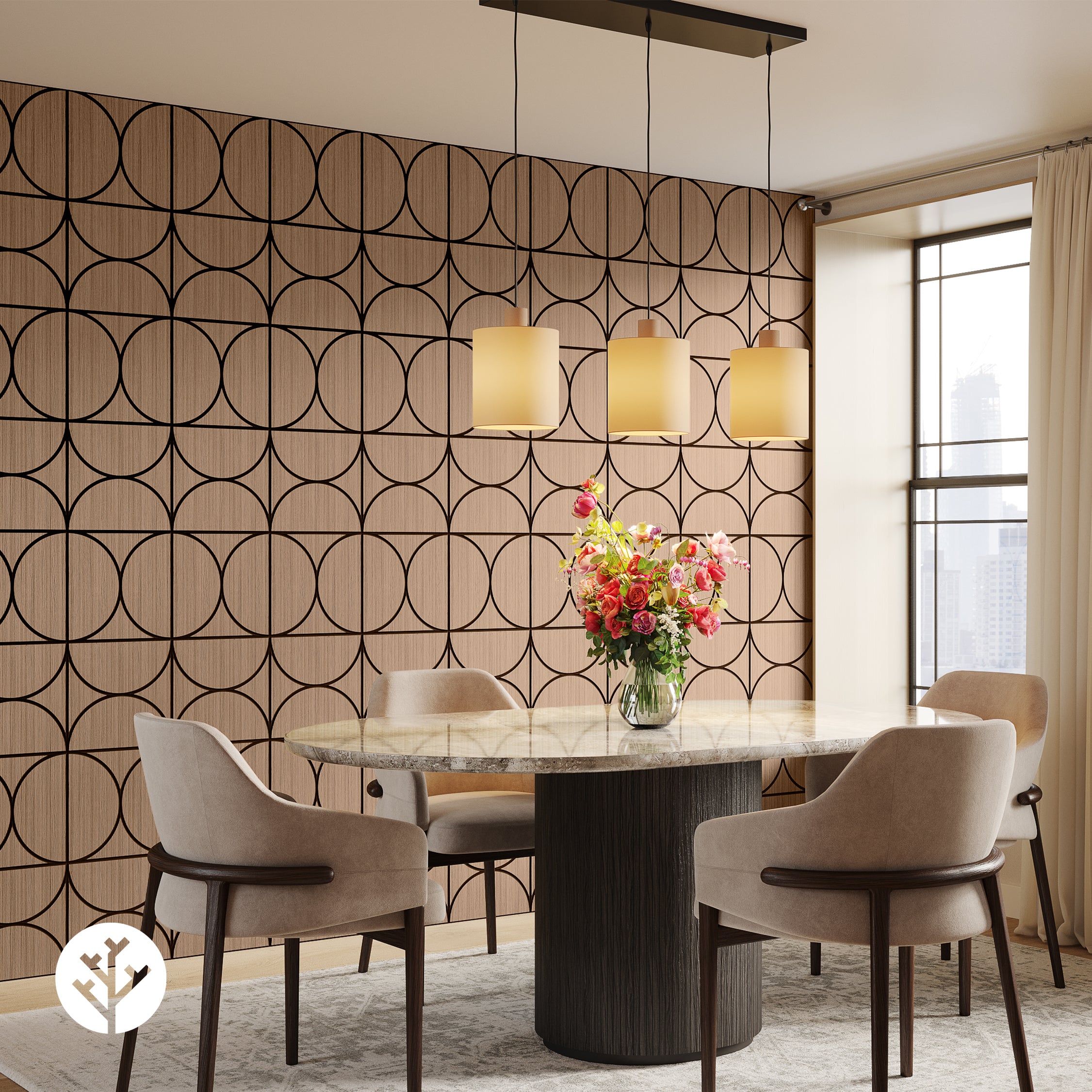 Geo-Lite® Circle Geometric Wall Panels