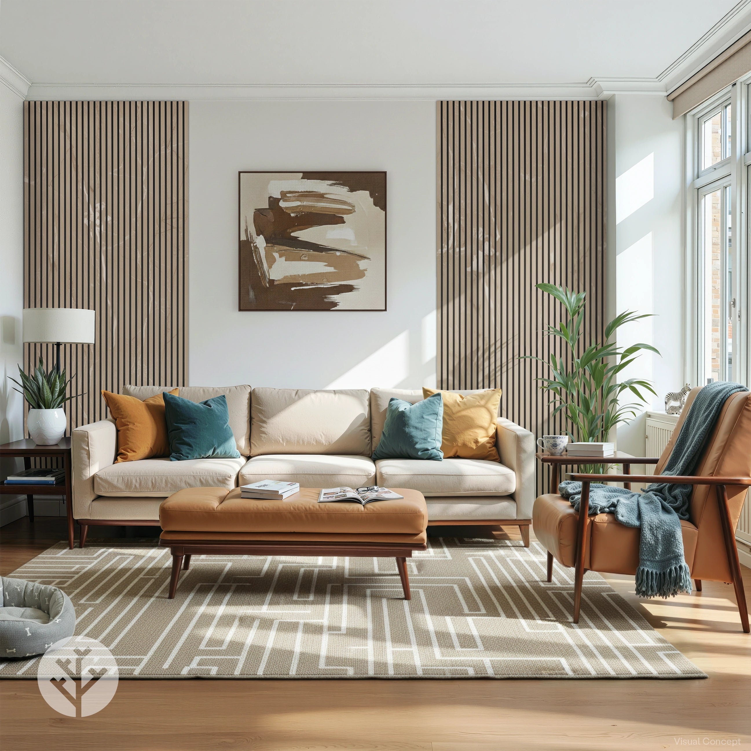 Acupanel® Real Stone Tan Acoustic Wall Panels