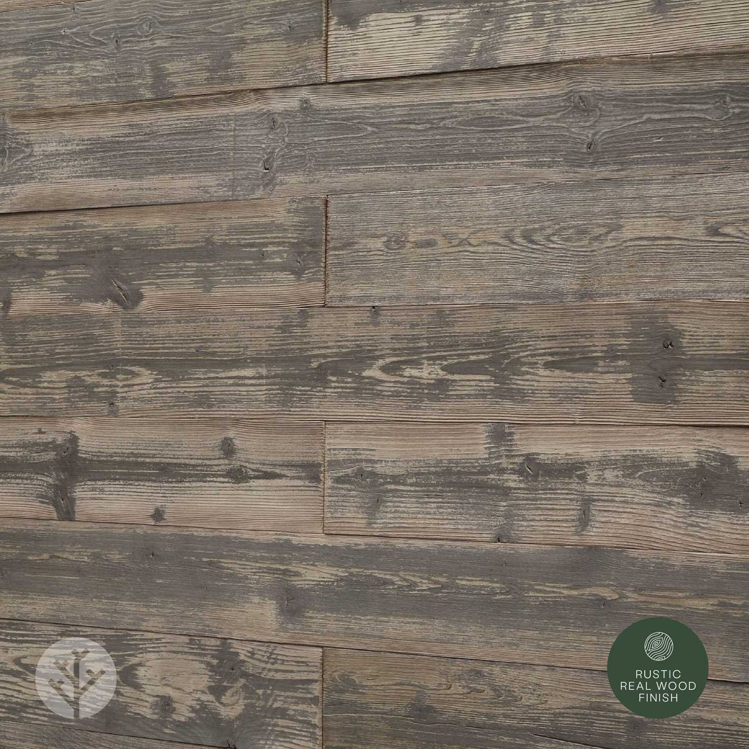 Reclaimed Brown Peel and Stick Wood Wall Panels