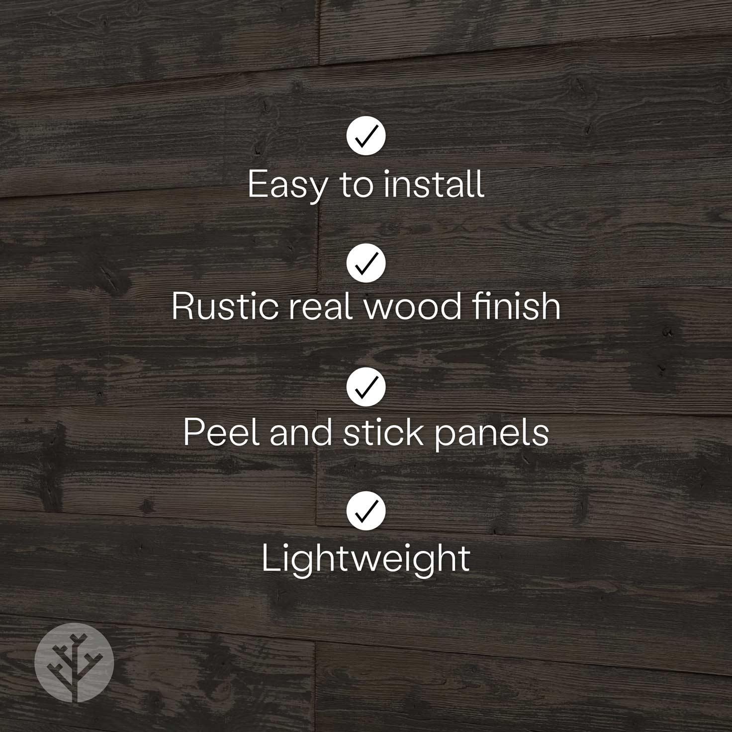 Reclaimed Brown Peel and Stick Wood Wall Panels
