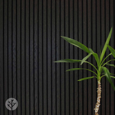 Acupanel® Charcoal Black Oak Acoustic Wood Wall Panel
