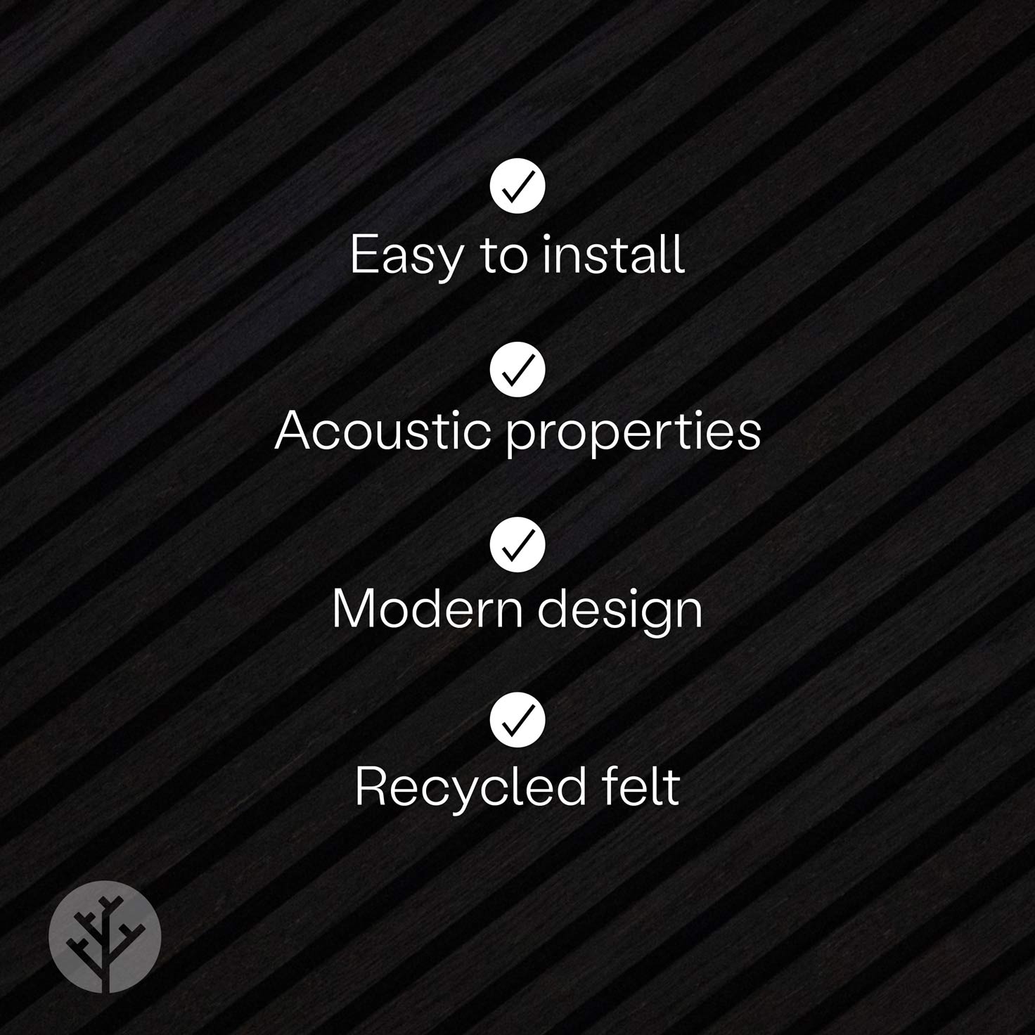 Acupanel® Charcoal Black Oak Acoustic Wood Wall Panel