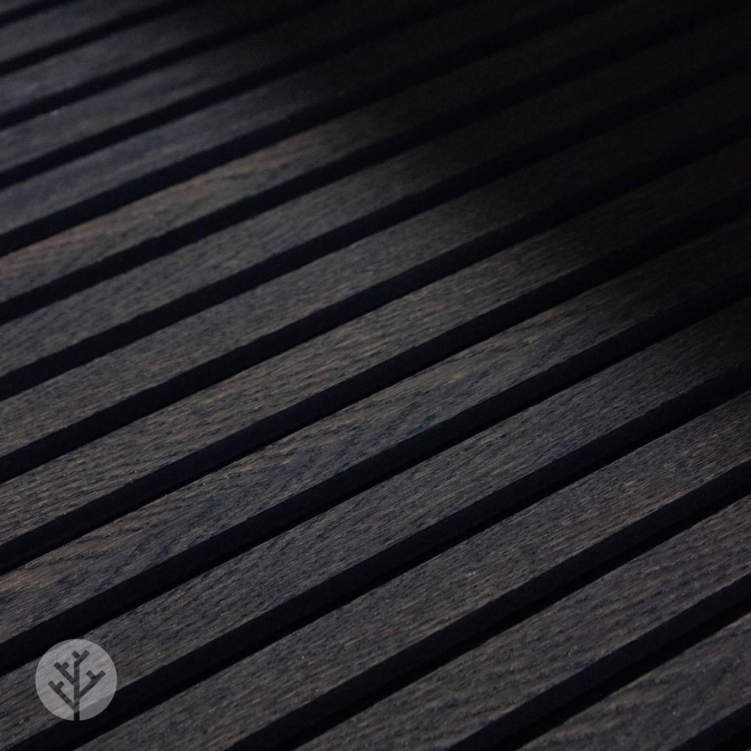 Acupanel® Charcoal Black Oak Acoustic Wood Wall Panel