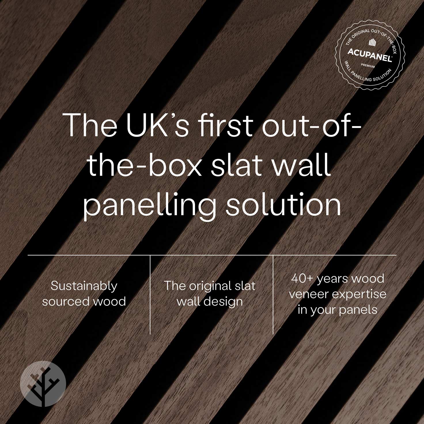 Acupanel® Contemporary Walnut Acoustic Wood Wall Panels