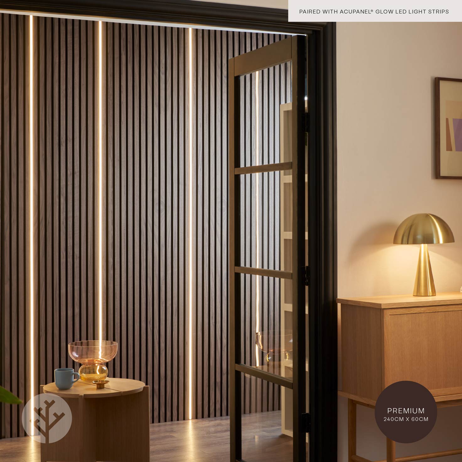 Acupanel® Contemporary Walnut Acoustic Wood Wall Panels