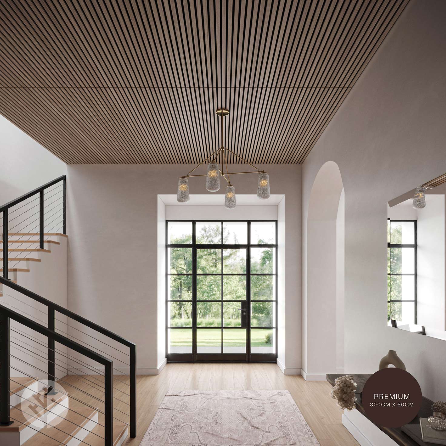 Acupanel® Contemporary Walnut Acoustic Wood Wall Panels