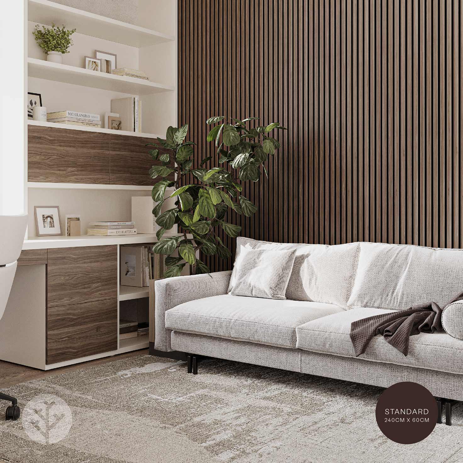Acupanel® Contemporary Walnut Acoustic Wood Wall Panels