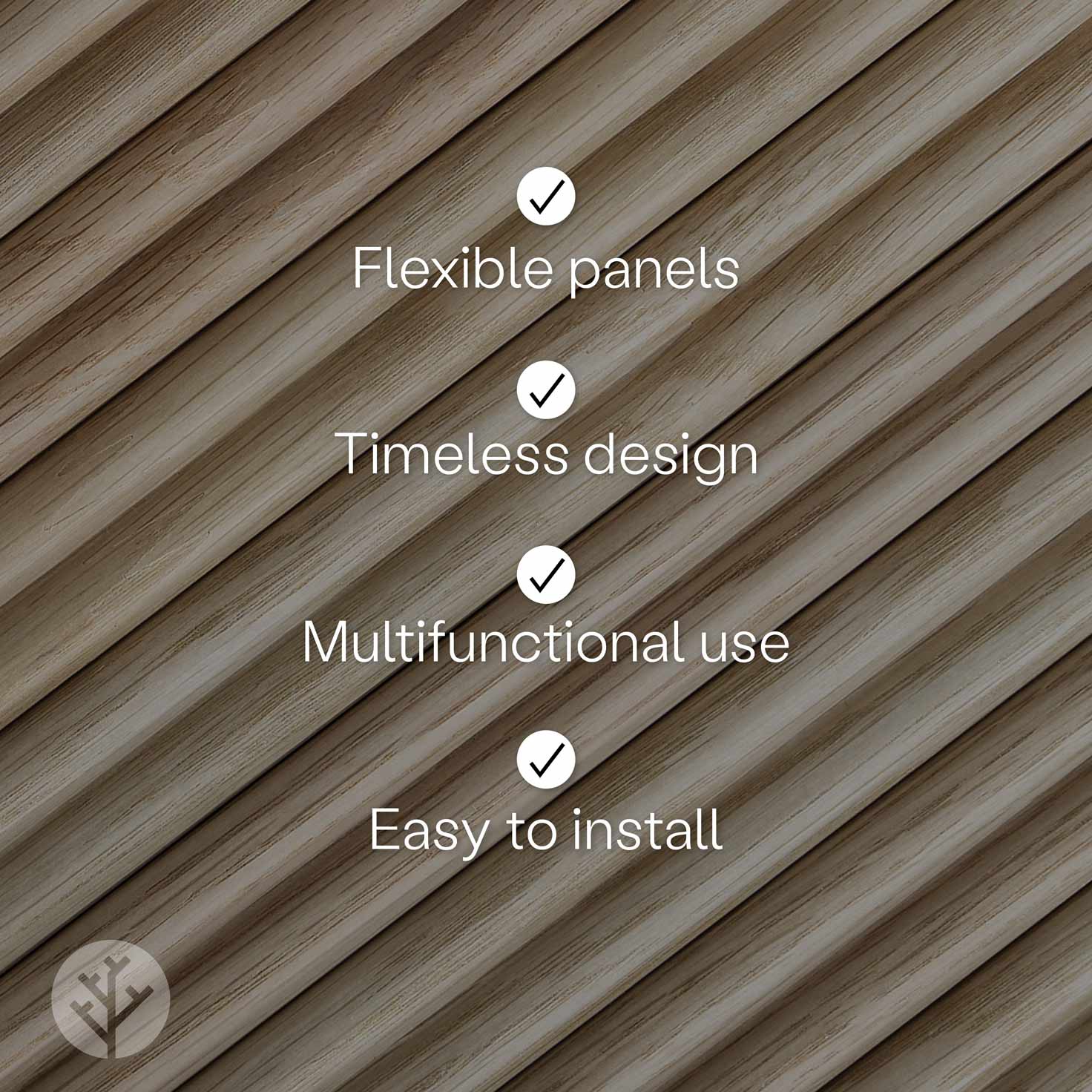 Flutto® Oak Mini-Ridge Flexible Tambour Wood Panels