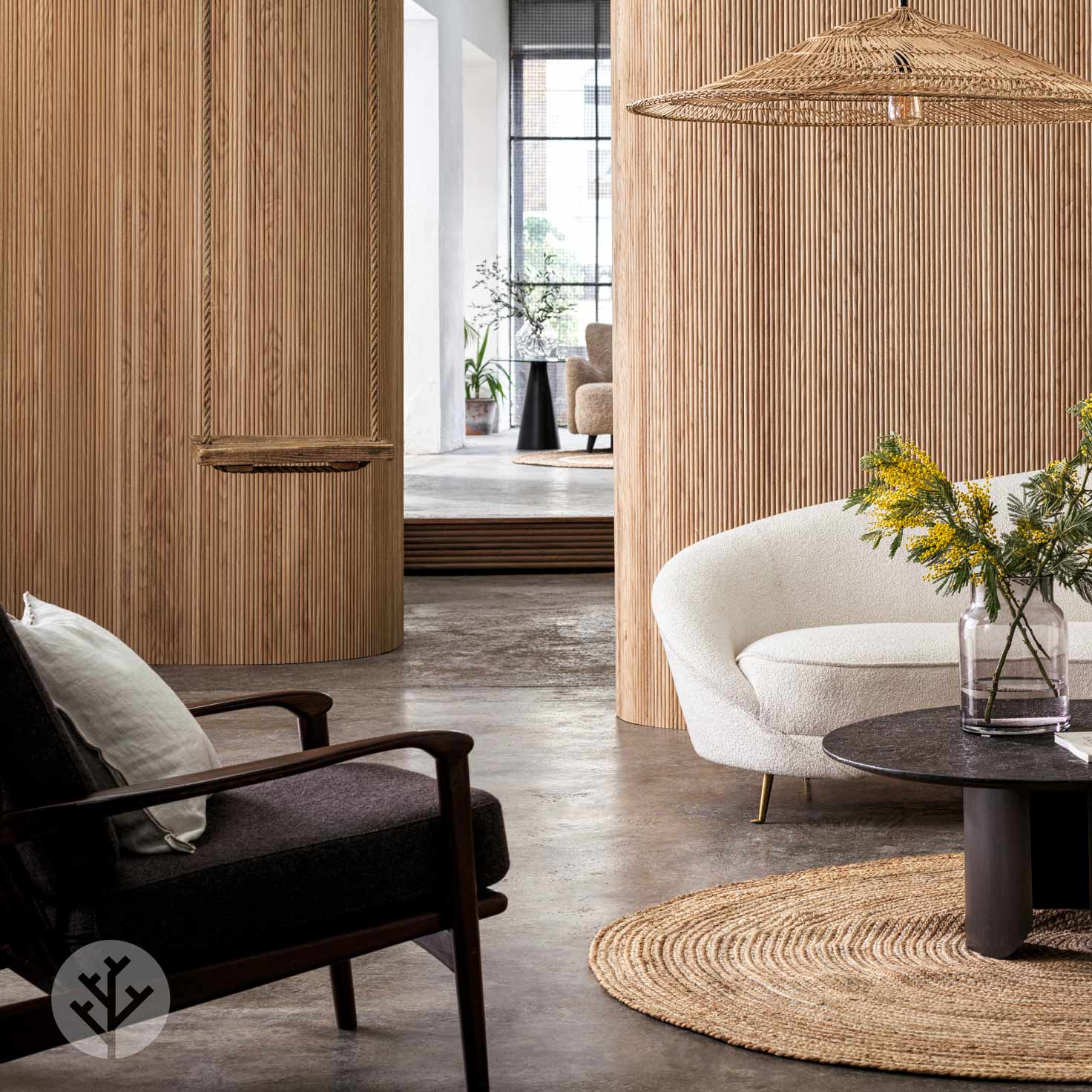 Flutto® Oak Mini-Ridge Flexible Tambour Wood Panels