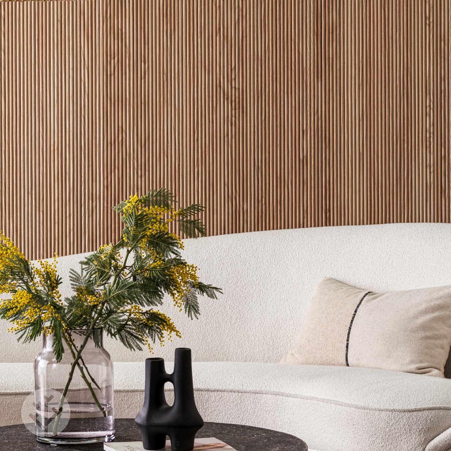 Flutto® Oak Mini-Ridge Flexible Tambour Wood Panels