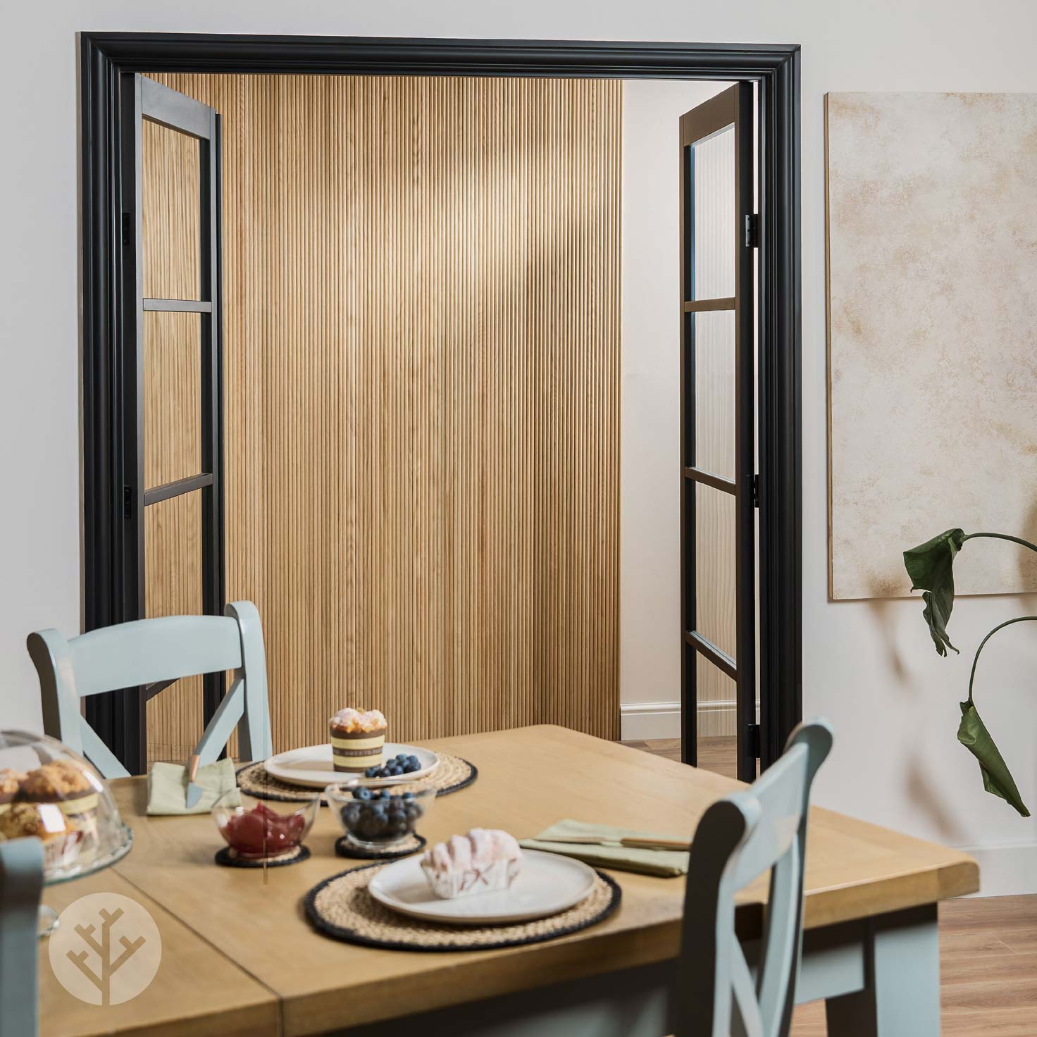 Flutto® Oak Mini-Ridge Flexible Tambour Wood Panels