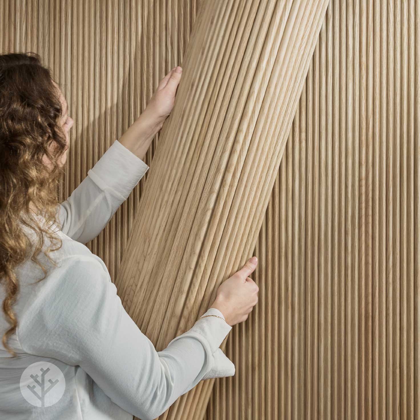Flutto® Oak Mini-Ridge Flexible Tambour Wood Panels
