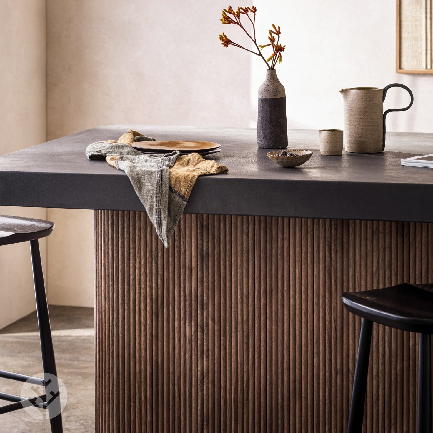 Flutto® Walnut Mini-Ridge Flexible Tambour Wood Panels